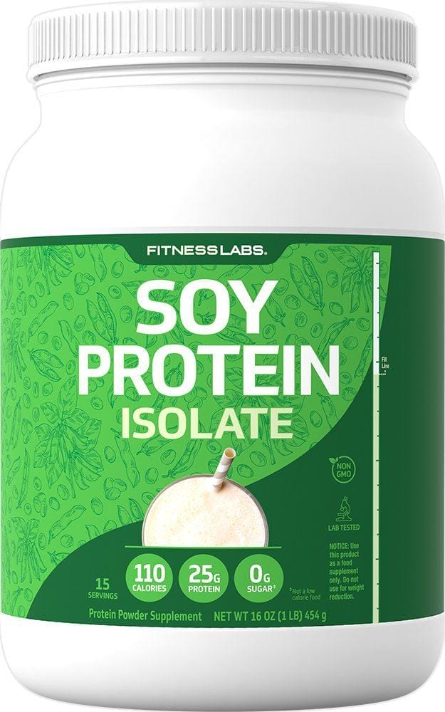 Soy Protein Isolate Powder Unflavored, 1 lb (454 g)