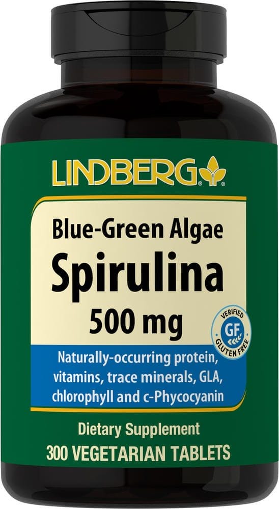 Espirulina (Blue-Green Algae), 500 mg, 300 Tabletas vegetarianas