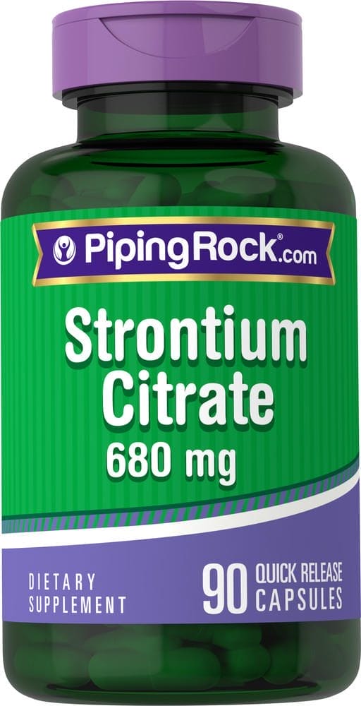 Citrato de estroncio , 680 mg (por porción), 90 Cápsulas de liberación rápida