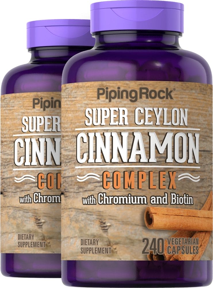 Super Ceylon Cinnamon Complex w/ Chromium & Biotin, 2500 mg (per serving), 240 Quick Release Capsules, 2 Bottles