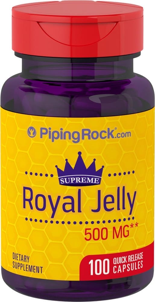 Jalea real de primera calidad , 500 mg, 100 Cápsulas de liberación rápida