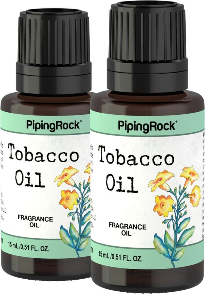 Aceite con fragancia de tabaco, 1/2 fl oz (15 mL) Frasco con dosificador, 2 Frascos con dosificador