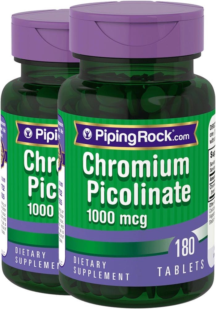 Picolinato de cromo Ultra , 1000 mcg, 180 Tabletas, 2 Botellas/Frascos