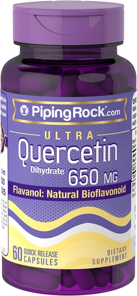 Quercetina Ultra , 650 mg, 60 Cápsulas de liberación rápida