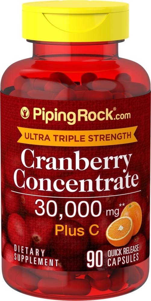 Arándano americano de triple concentración y vitamina C, 30000 mg (por dosis), 90 Cápsulas de liberación rápida