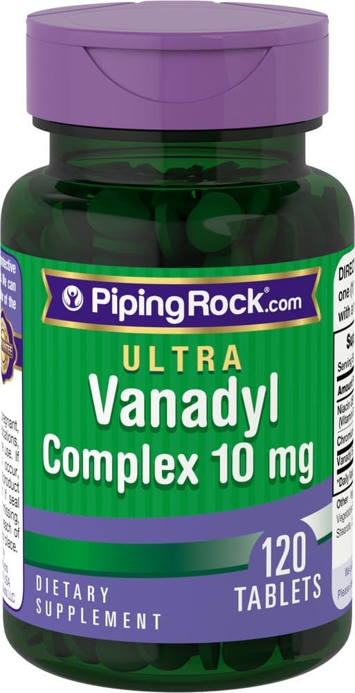 Complejo de Vanadyl Ultra (Vanadio) , 10 mg, 120 Tabletas