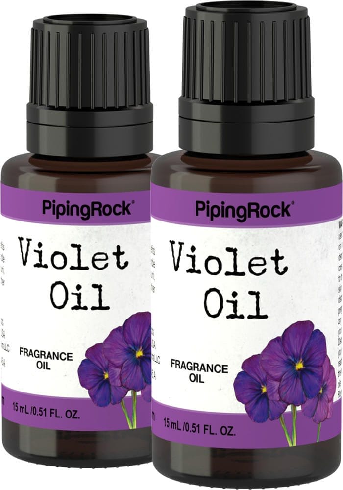 Aceite con fragancia de violeta, 1/2 fl oz (15 mL) Frasco con dosificador, 2 Frascos con dosificador