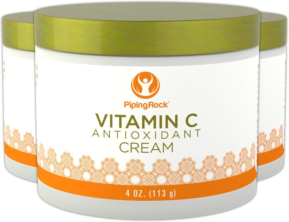 Crema antioxidante renovadora con vitamina C, 4 oz (113 g) Tarro, 3 Tarros