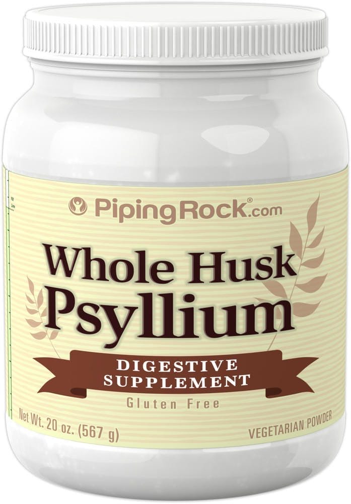 Cáscara de psyllium - Entera, 20 oz (567 g) Botella/Frasco