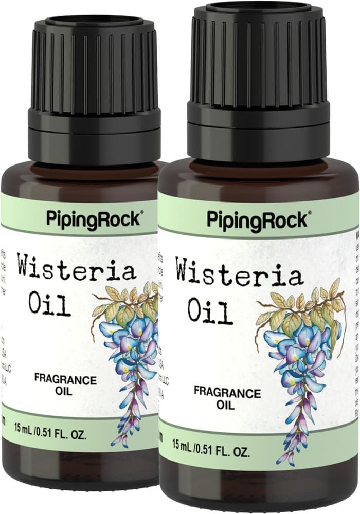 Aceite con fragancia de glicinia, 1/2 fl oz (15 mL) Frasco con dosificador, 2 Frascos con dosificador