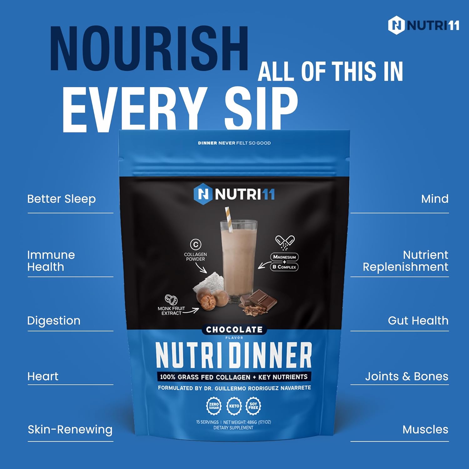 Nutridinner Chocolate 486gr - Imagen 6