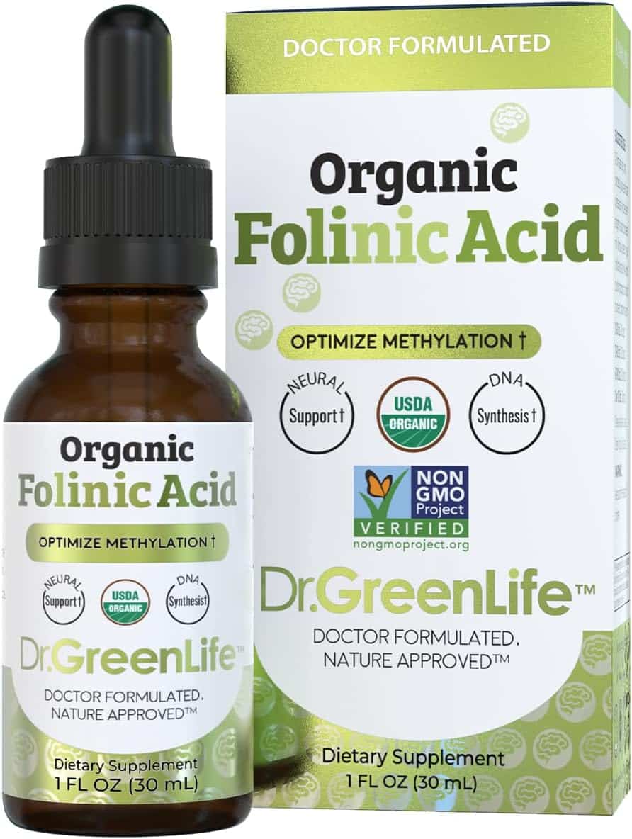 Dr. Green Mom USDA gotas de ácido folínico organico - 500 mcg
