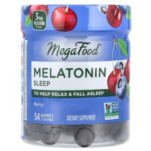 MegaFood Melatonin Sleep Gummies 3 mg 54 gomitas - frente